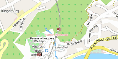 Stadtplan Hungerburgbahn Innsbruck