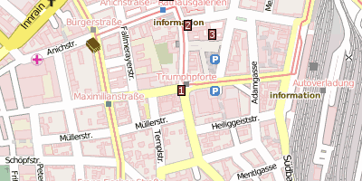 Stadtplan Triumphpforte Innsbruck